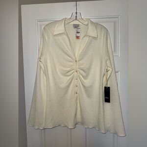 Tilly's Cream Button-Down Women's Shirt
